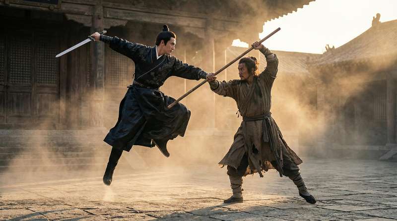 抖音揭秘视频-武侠动作短片